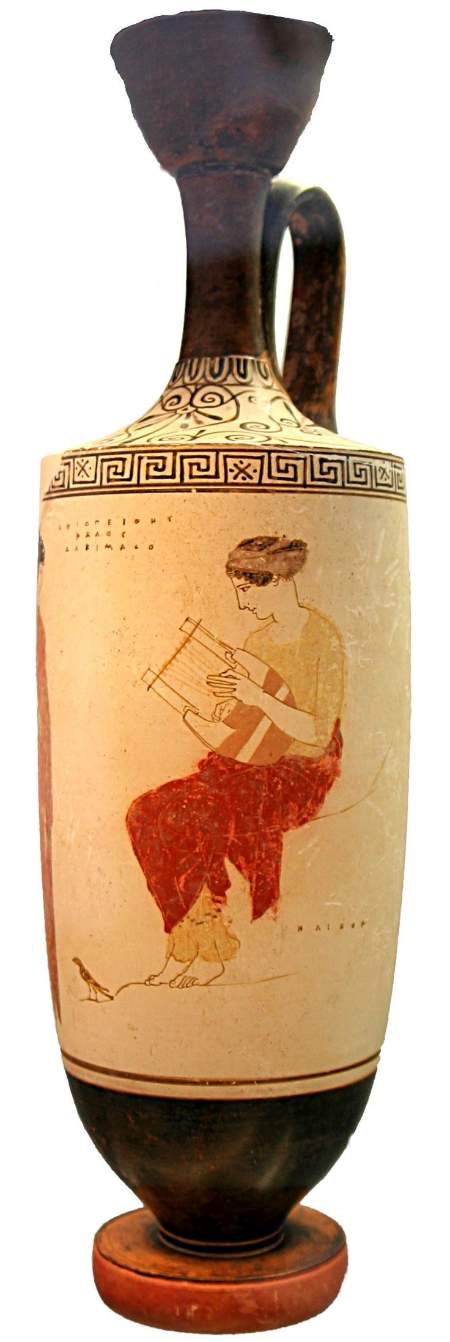 Lekythos Muchacha tocando la Lira