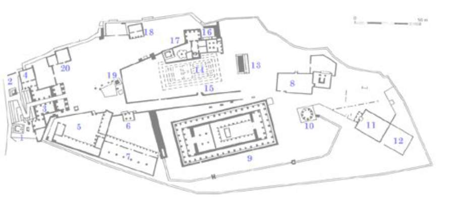 Plano de la Acrópolis de Atenas